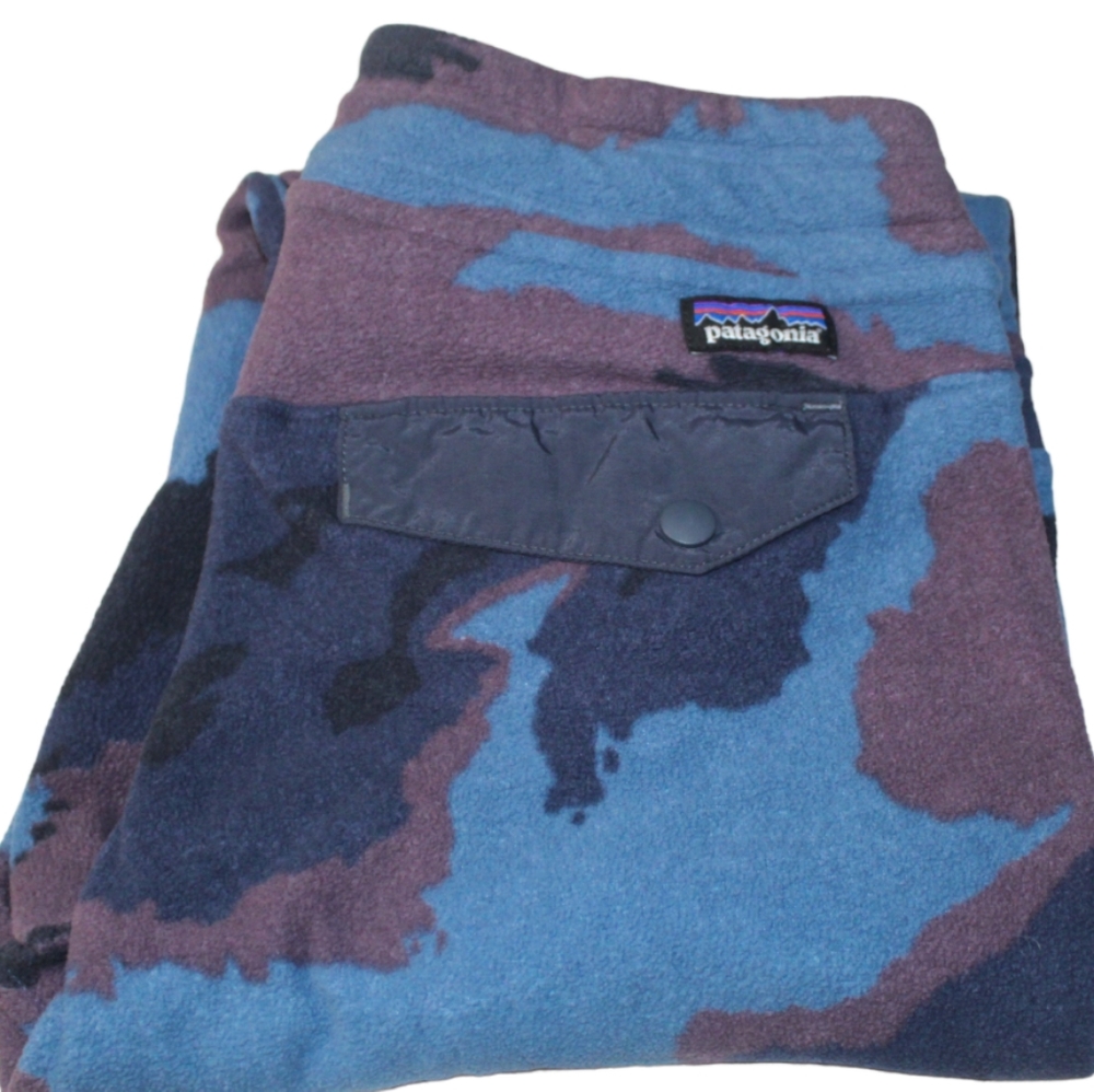 Patagonia Women& Snap-T Fleece Pants Blue Size Small